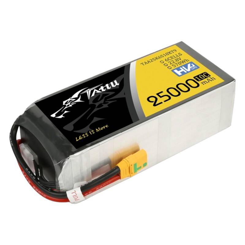 Татту 25000mAh 22.8V 10C 6S1P Lipo акумуляторної батареї з XT90-S