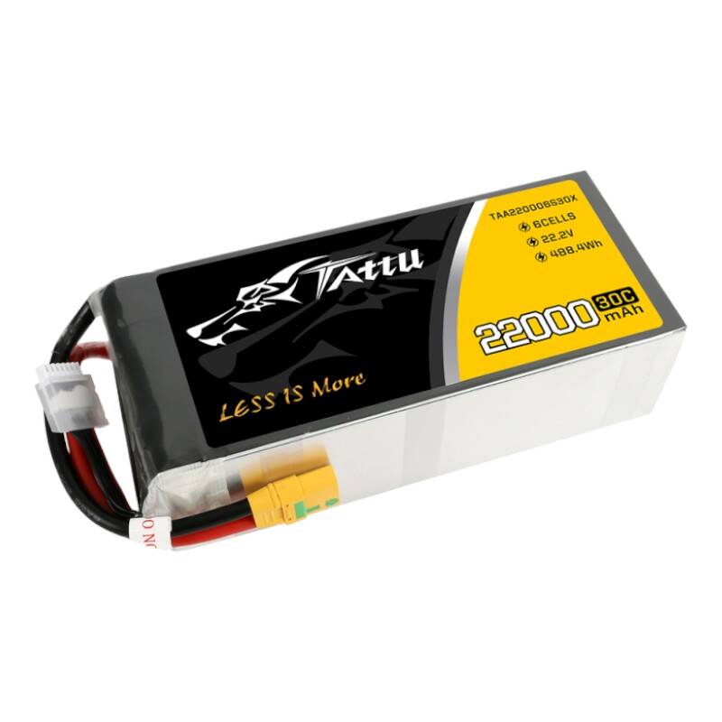 Tattu 22000mAh 22.2V 30C 6S1P Lipo акумуляторна батарея з розеткою XT90-S