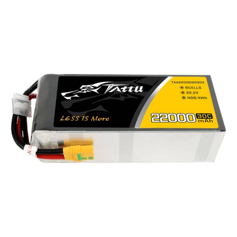 Tattu 22000mAh 22.2V 30C 6S1P Lipo Battery Pack with XT90-S plug - Зображення 2