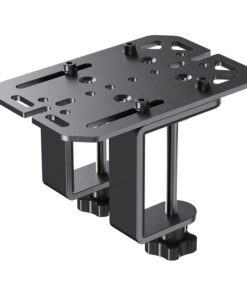 Adjustable camera mounting plate with vertical support posts and thumbscrews for attaching accessories