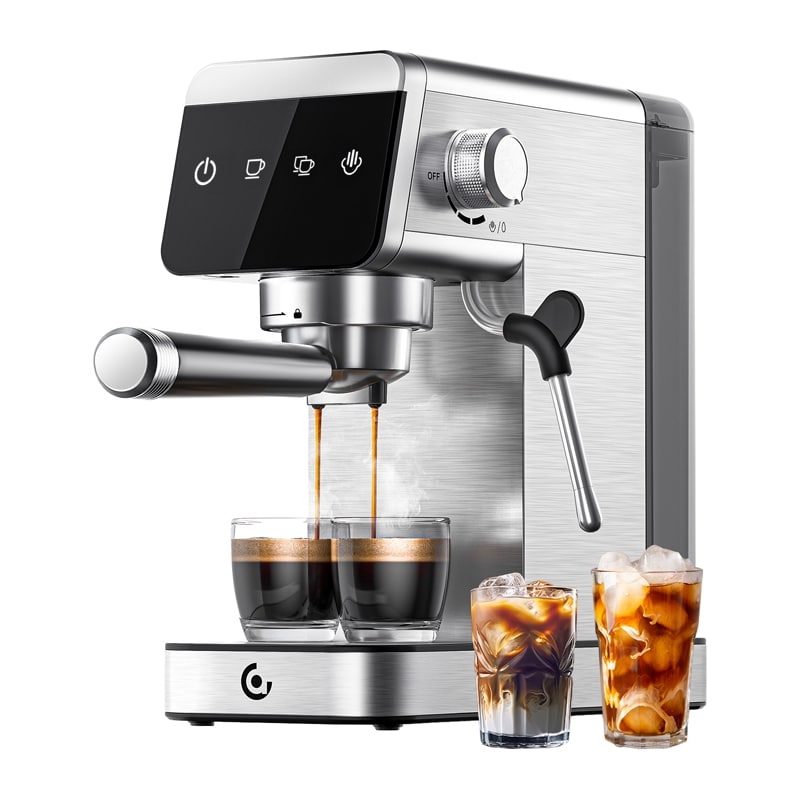 AMZCHEF CE-AZ-EM1501-SV Поршневая кофеварка (серебро)