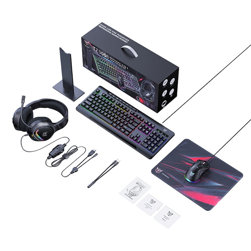 Onikuma TZ5008 5-in-1 Gaming Set: Keyboard + Mouse + Headset +