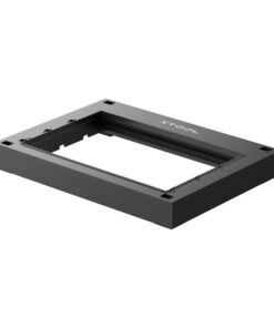 Dark gray rectangular mounting frame with an inner slot and corner holes, branded X-Tool