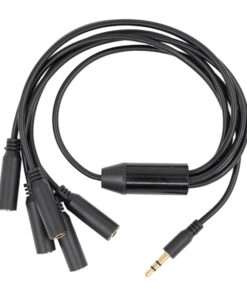 3.5mm stereo audio splitter cable with one male plug and four female jacks
