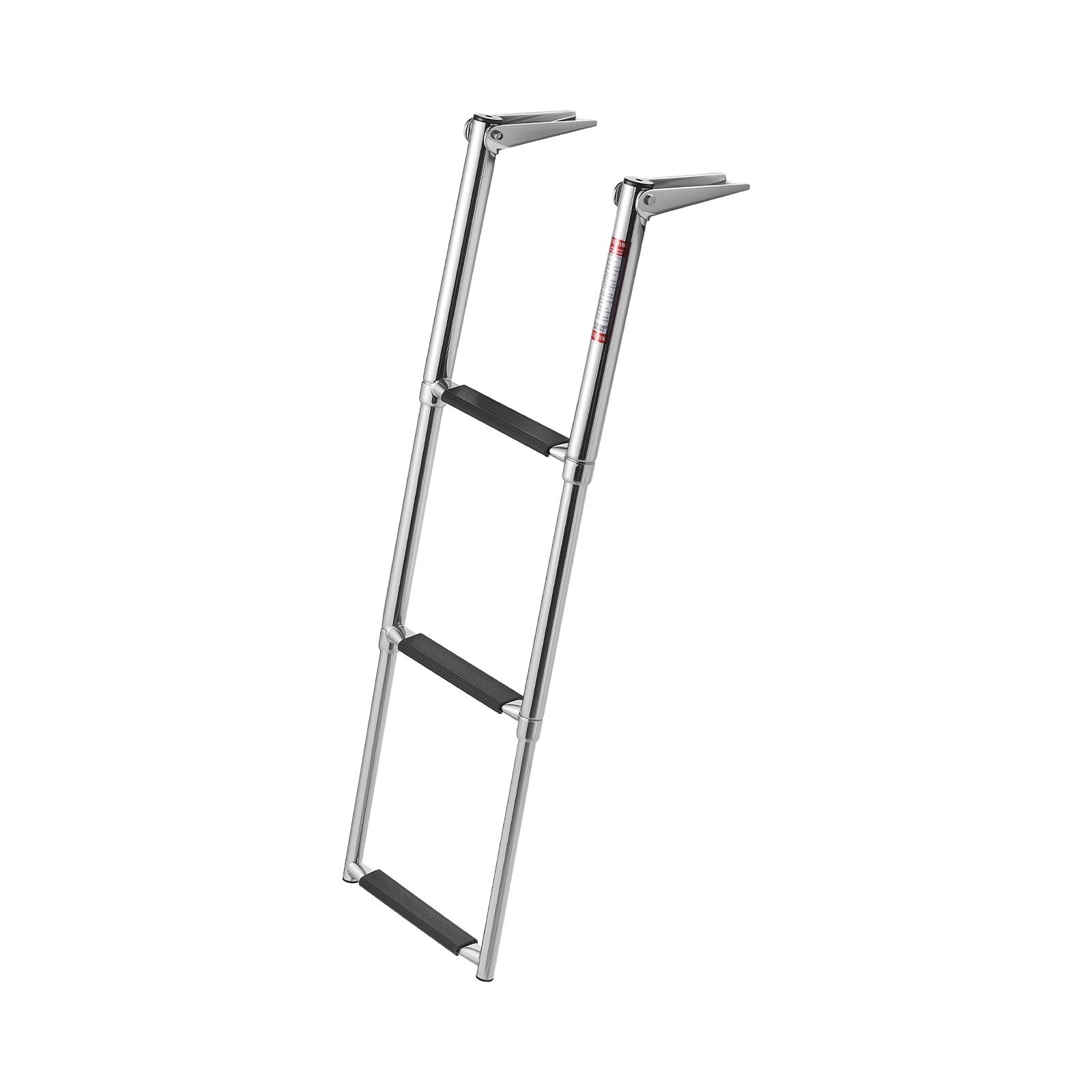VEVOR 3-Step 304 Stainless Steel Telescoping Folding Boat Swim Deck Ladder, 600 kg Capacity, Non-Slip Steps for Pontoon, Yacht, Dock — attēls 9
