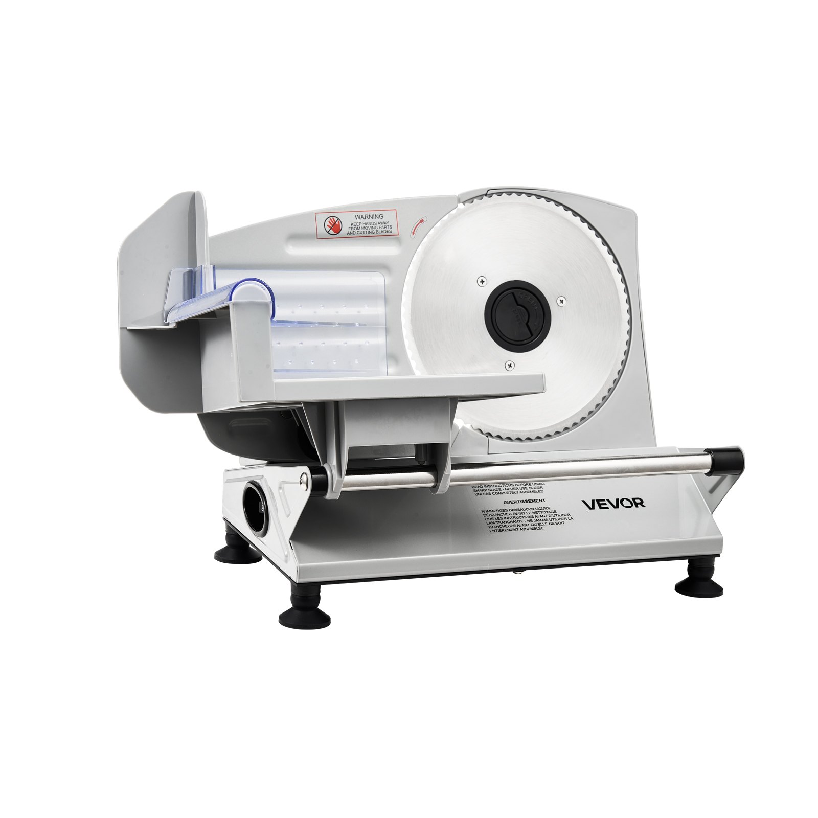 VEVOR 150W Electric Meat & Deli Slicer, 170 mm Dual Blades, 0–15 mm Adjustable Thickness, Compact Home Food Slicer – Paveikslėlis 10