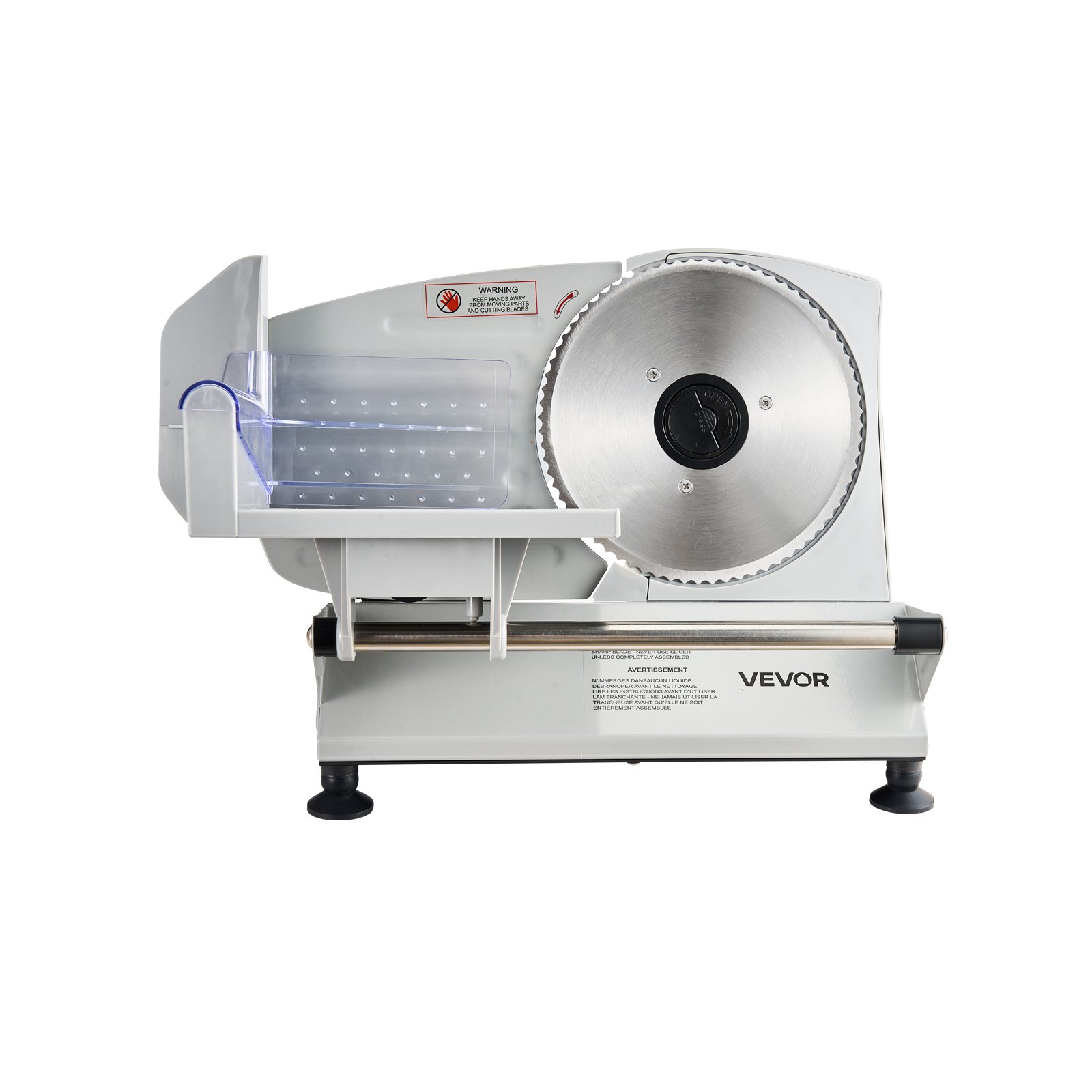 VEVOR 150W Electric Meat & Deli Slicer, 170 mm Dual Blades, 0–15 mm Adjustable Thickness, Compact Home Food Slicer – Paveikslėlis 11