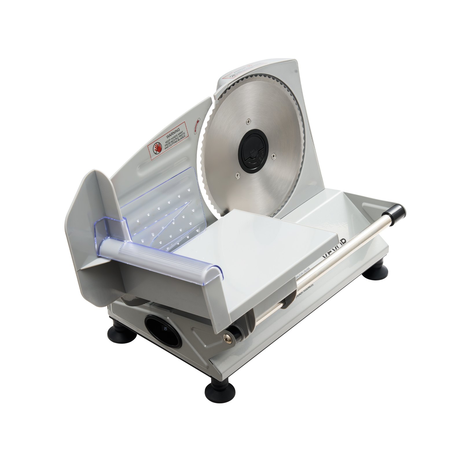 VEVOR 150W Electric Meat & Deli Slicer, 170 mm Dual Blades, 0–15 mm Adjustable Thickness, Compact Home Food Slicer – Paveikslėlis 12