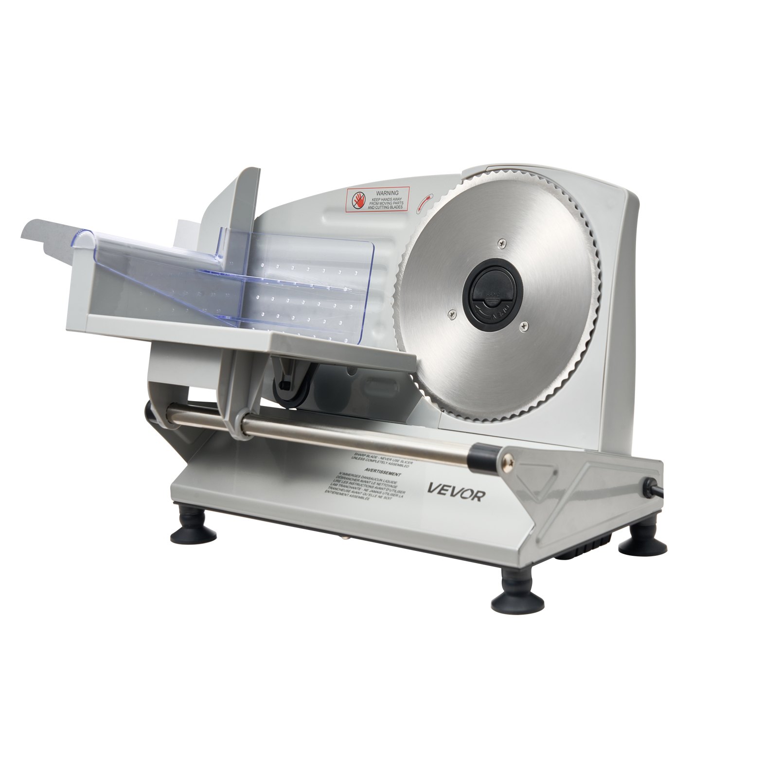 VEVOR 150W Electric Meat & Deli Slicer, 170 mm Dual Blades, 0–15 mm Adjustable Thickness, Compact Home Food Slicer – Paveikslėlis 9