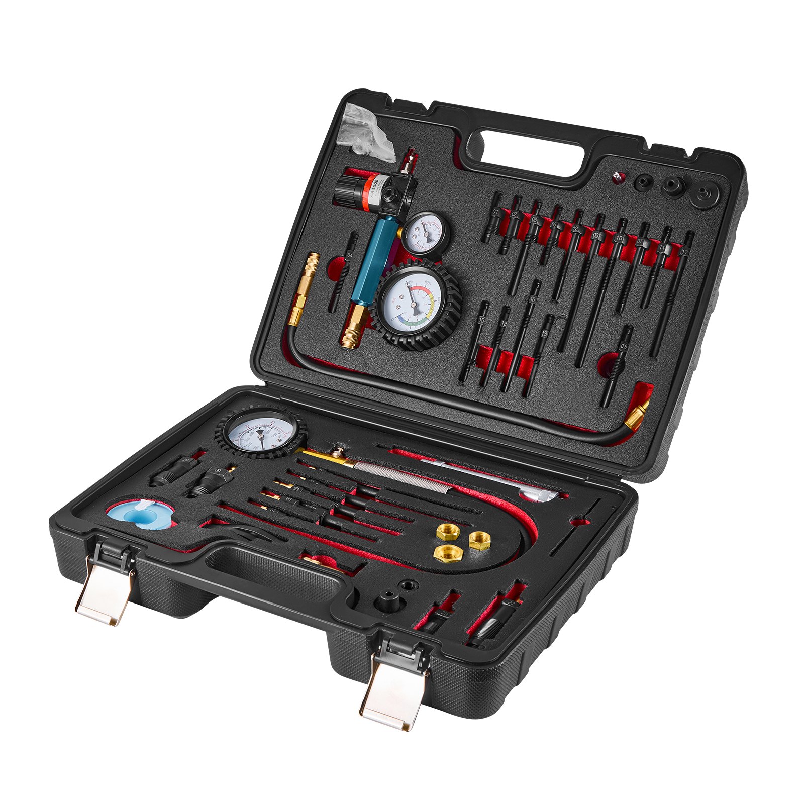 VEVOR Engine Cylinder Compression & Leak Down Tester Kit 0–700 psi/0–100 psi with 4 Adapters for Cars and Motorcycles — attēls 11