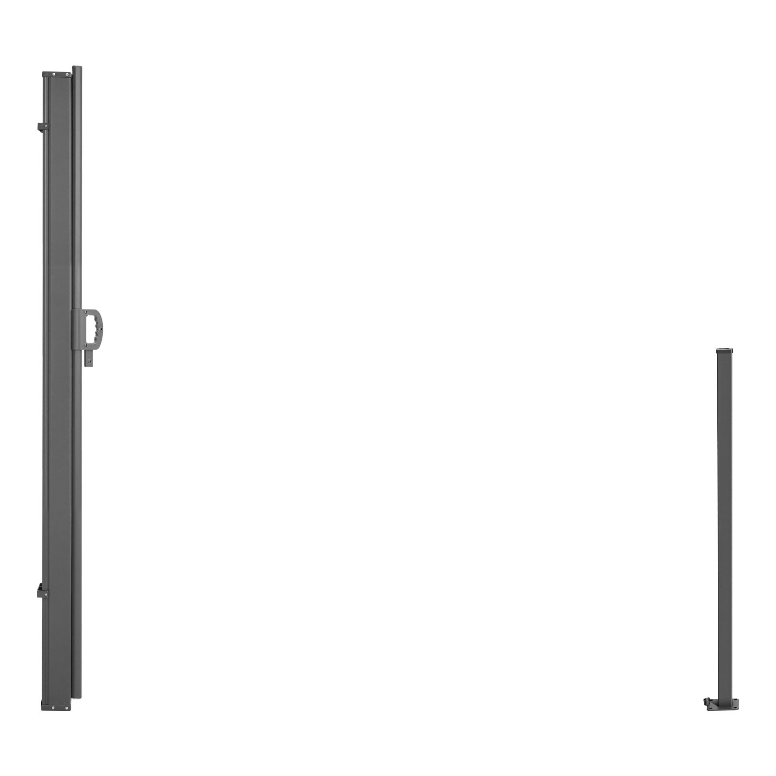 VEVOR Retractable Side Awning 180x300 cm, Waterproof PU-Coated Privacy Screen, Sunshade Room Divider for Garden Balcony Deck, Black - Image 12