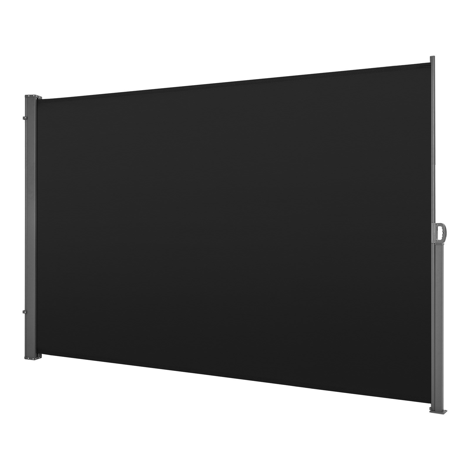 VEVOR Retractable Side Awning 180x300 cm, Waterproof PU-Coated Privacy Screen, Sunshade Room Divider for Garden Balcony Deck, Black - Image 9