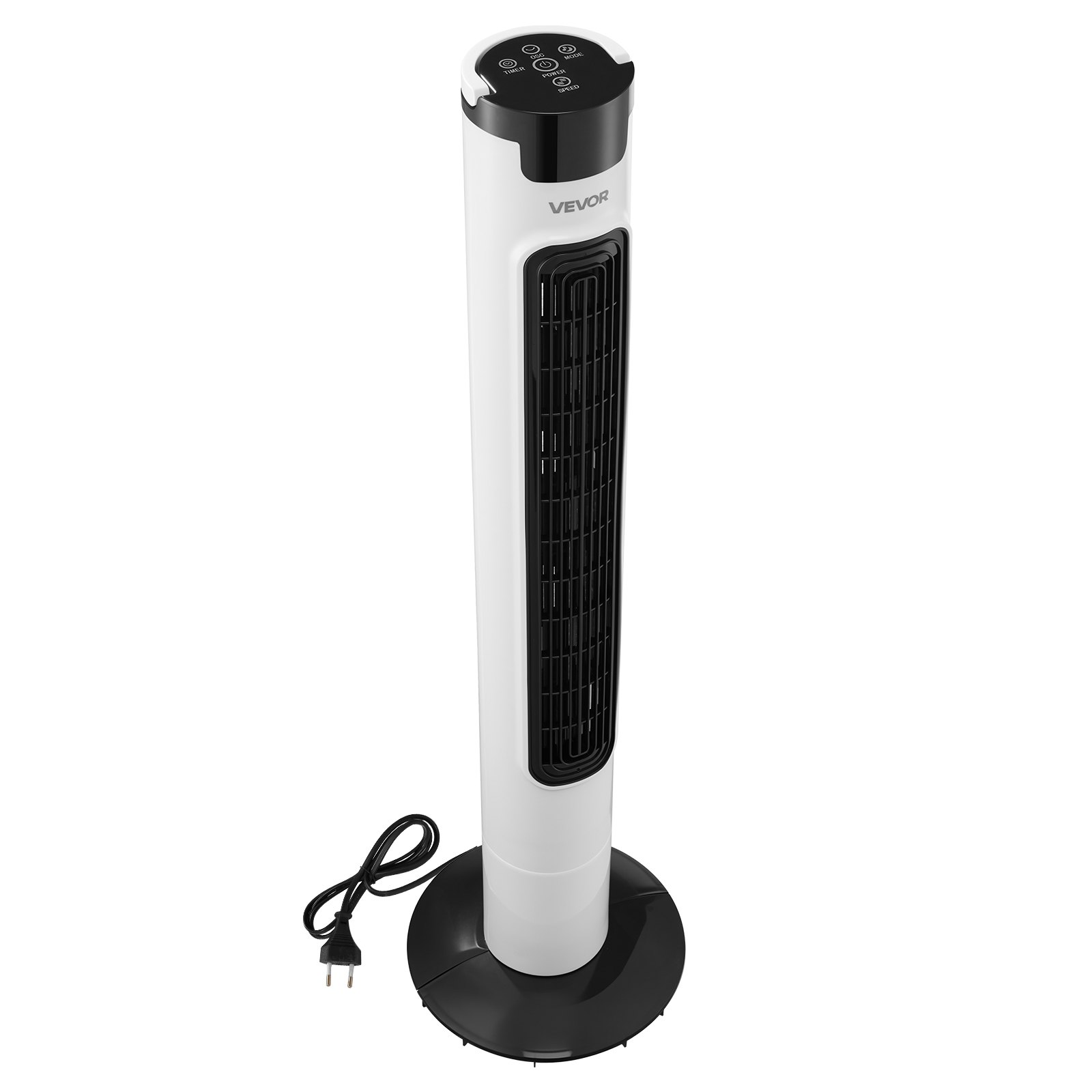 VEVOR Quiet Tower Fan 50° Oscillating, 3 Speeds 3 Modes, 7.5 h Timer, 4.2 m/s High Velocity Floor Fan for Bedroom Living Room Office, White - Pilt 10
