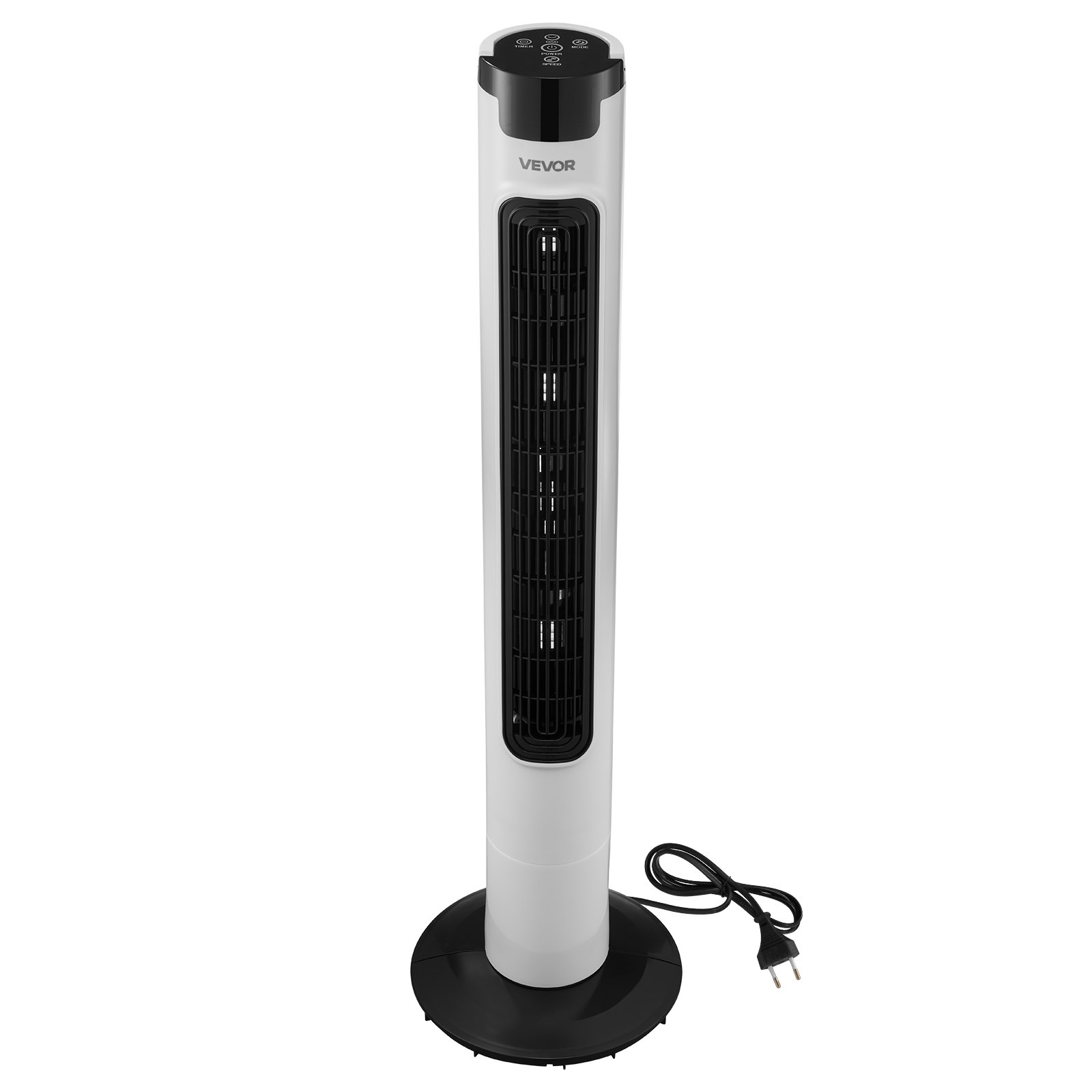 VEVOR Quiet Tower Fan 50° Oscillating, 3 Speeds 3 Modes, 7.5 h Timer, 4.2 m/s High Velocity Floor Fan for Bedroom Living Room Office, White - Pilt 11