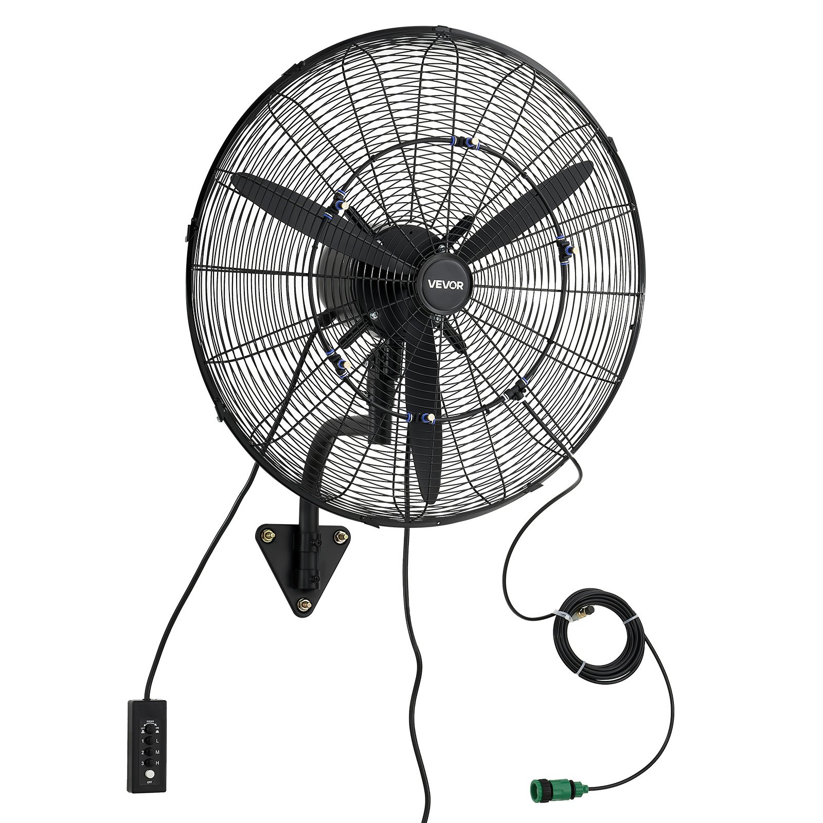 VEVOR 610 mm seinale paigaldatav võnkuv uduventilaator