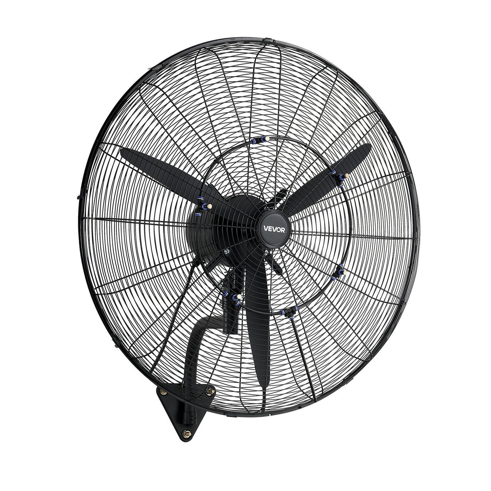 VEVOR 760 mm Wall Mounted Oscillating Mist Fan, 3-Speed, IP44, Powerful Industrial Cooling for Workshop, Warehouse, Garage, Gym - Pilt 10