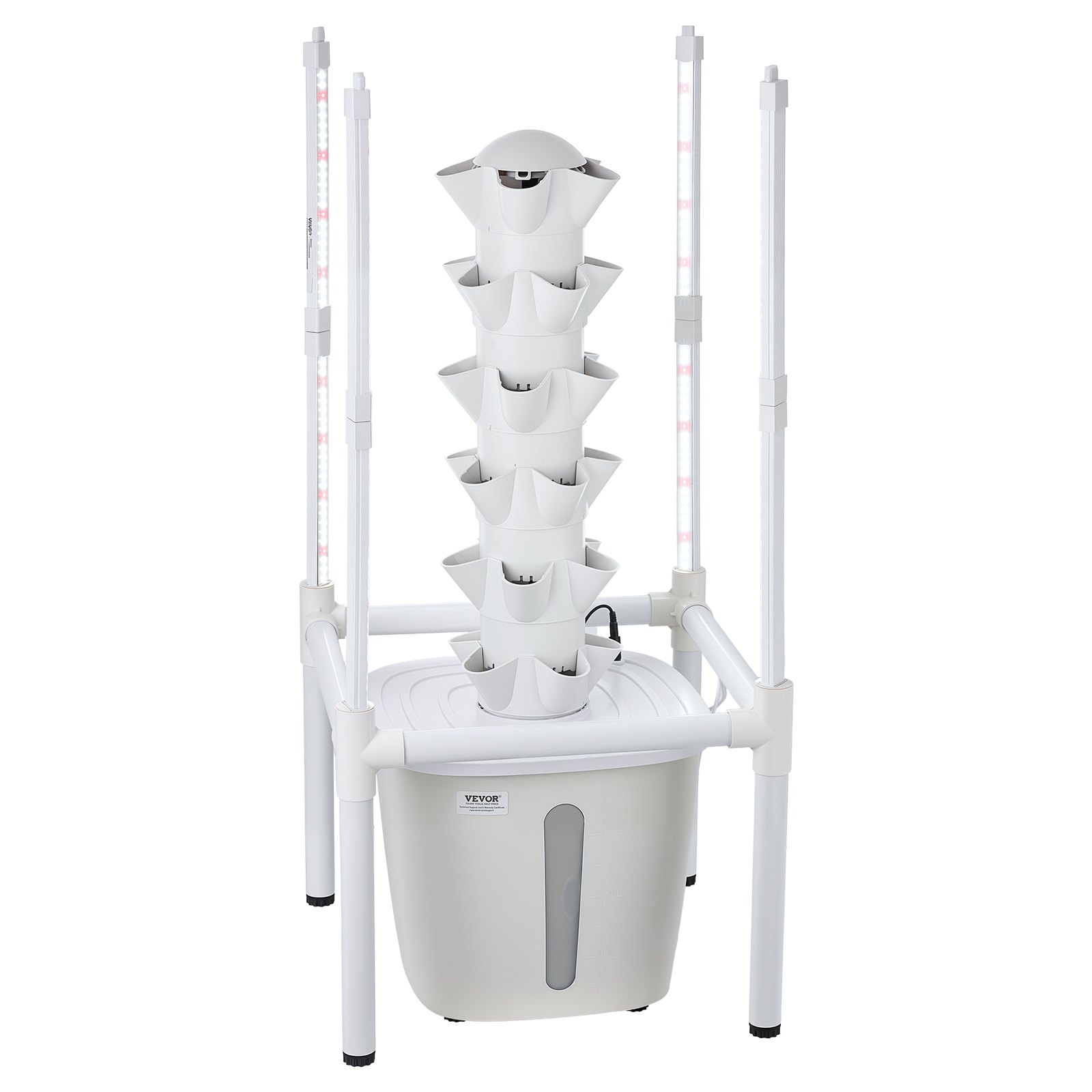 VEVOR Hydroponic Tower 6-Tier 30-Pod Vertical Indoor Garden with 20 L Tank, LED Grow Light & App Control for Herbs and Vegetables — изображение 12