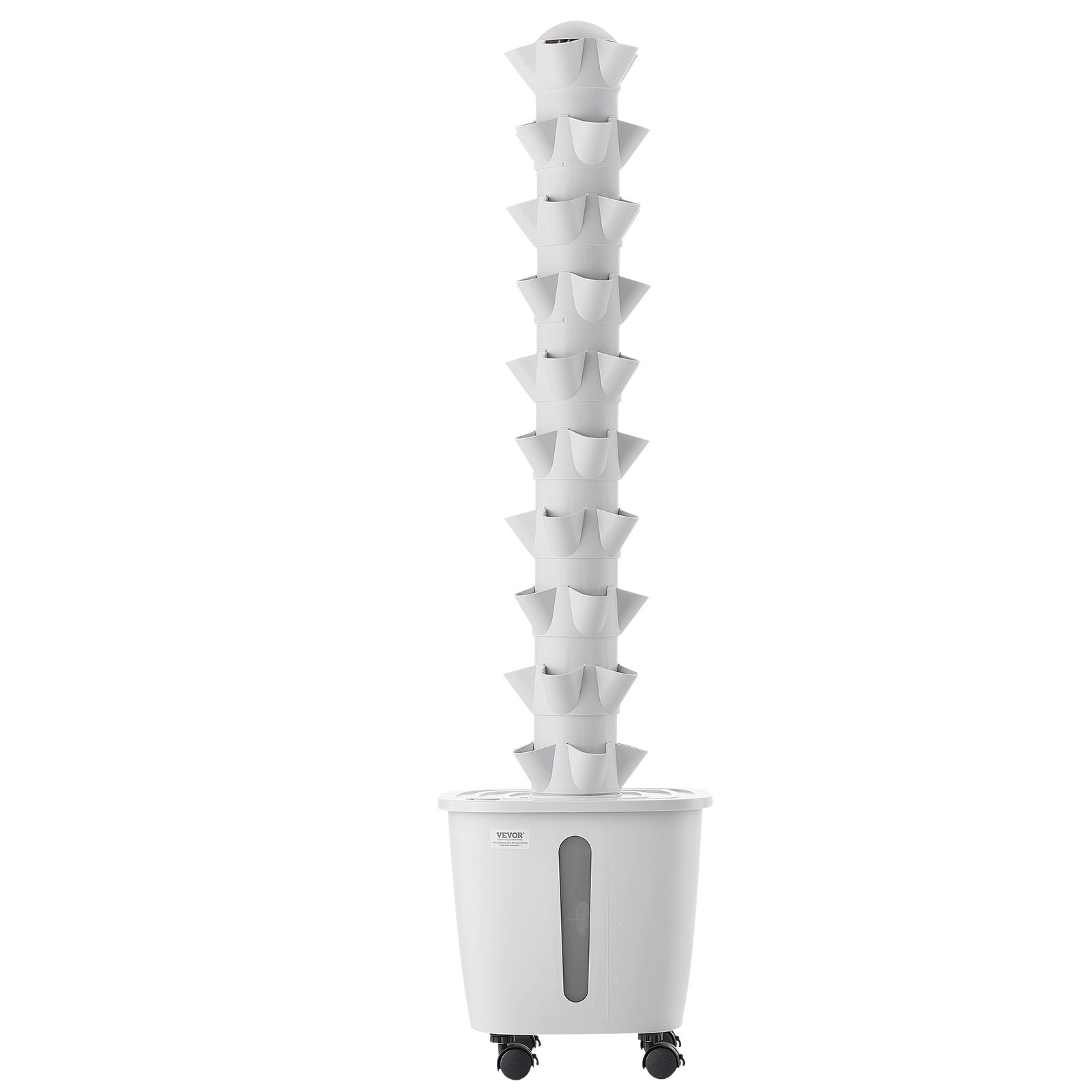 VEVOR Hydroponic Tower 50-Pod 10-Tier Vertical Indoor Garden with 20 L Tank, Pump, App Control & Casters for Herbs, Fruit, Vegetables — изображение 10