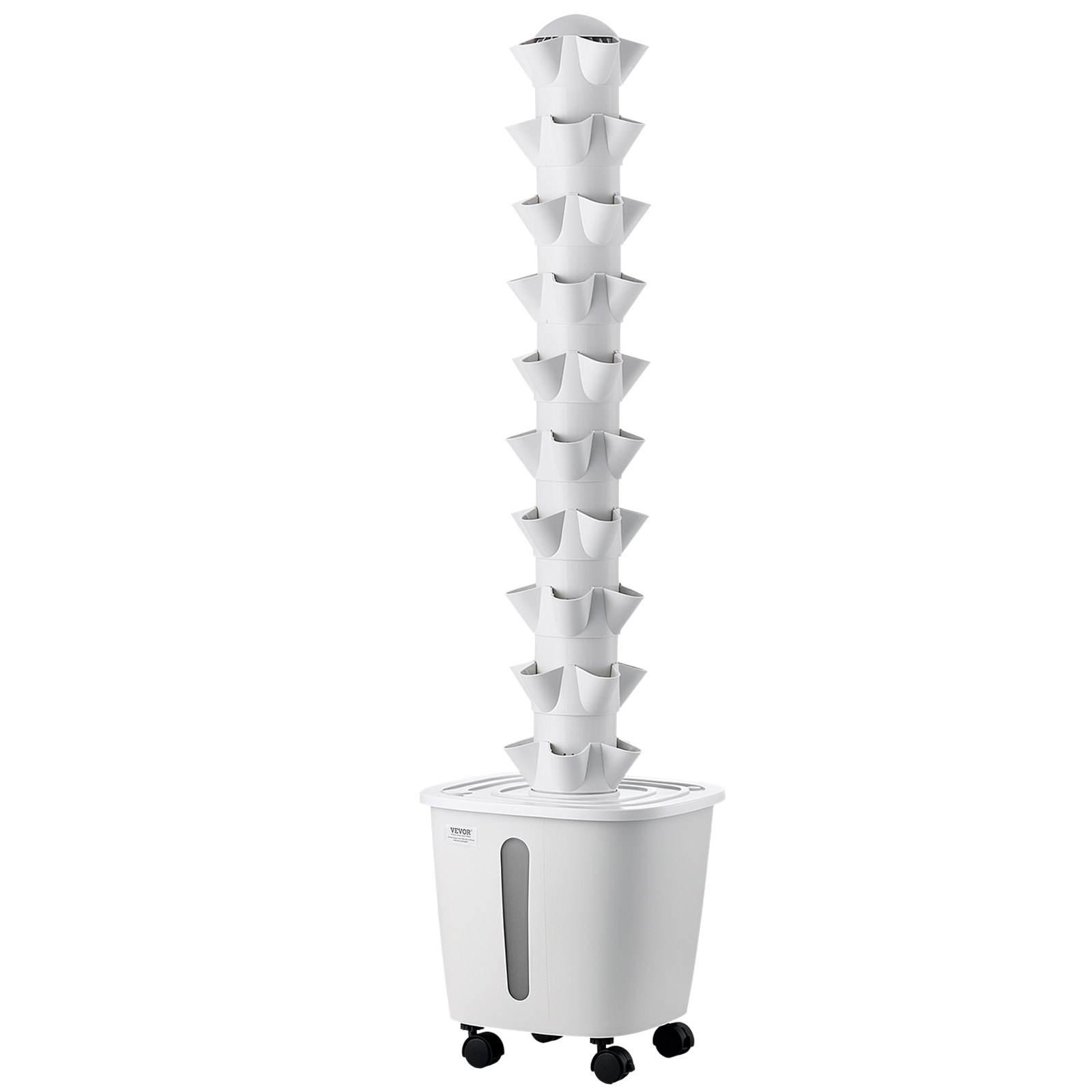 VEVOR Hydroponic Tower 50-Pod 10-Tier Vertical Indoor Garden with 20 L Tank, Pump, App Control & Casters for Herbs, Fruit, Vegetables — изображение 11