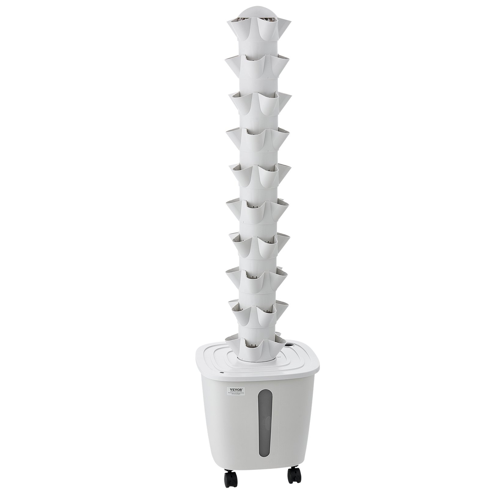 VEVOR Hydroponic Tower 50-Pod 10-Tier Vertical Indoor Garden with 20 L Tank, Pump, App Control & Casters for Herbs, Fruit, Vegetables — изображение 12