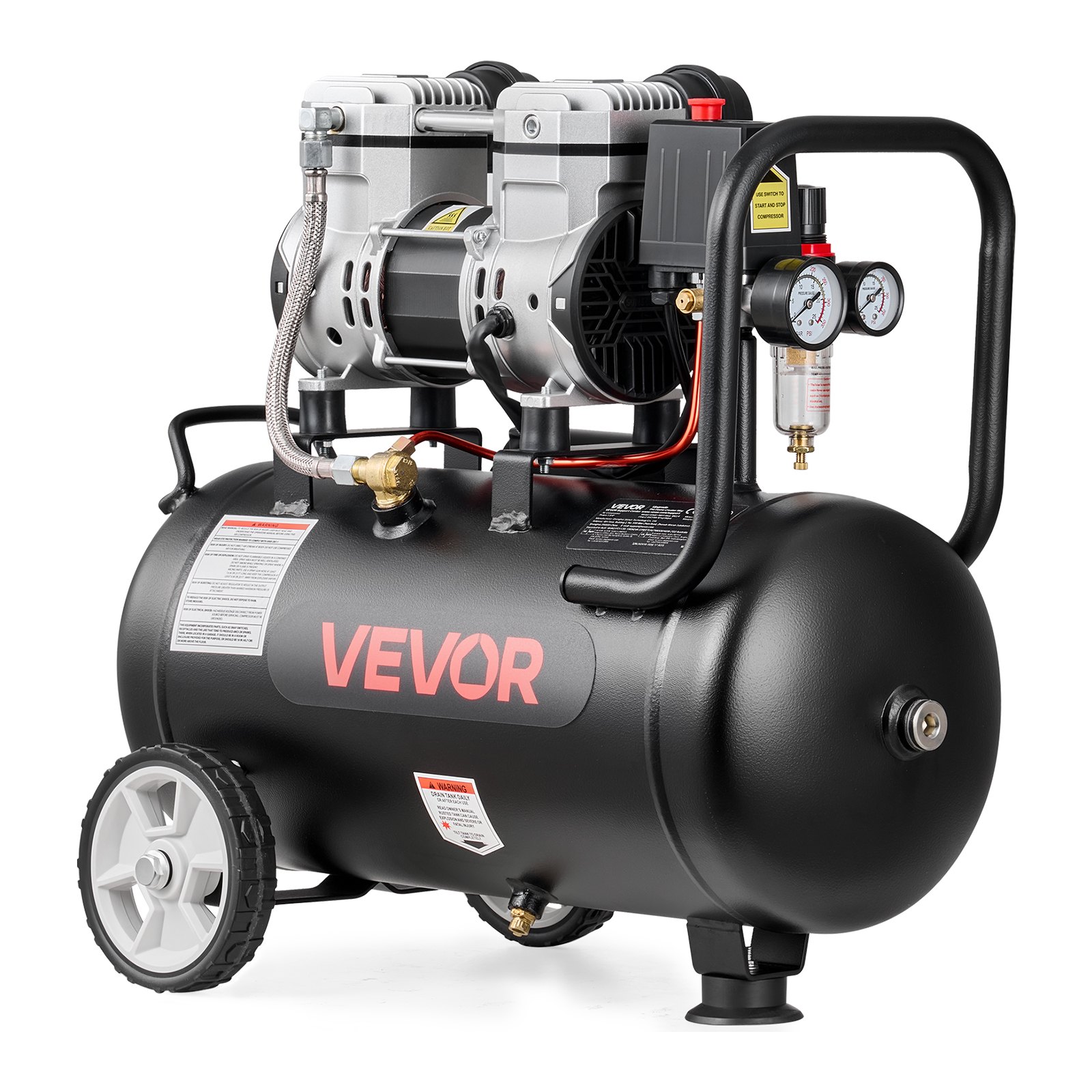 VEVOR 24L Безмасляний повітряний компресор 1, 1 к Вт