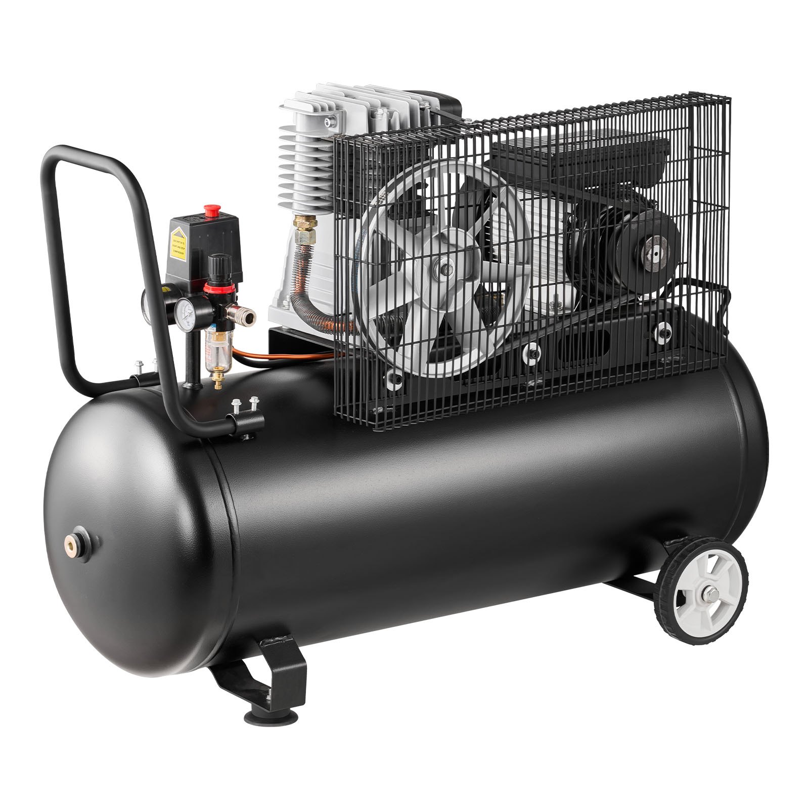 VEVOR 100 L Belt-Driven Air Compressor 3 kW, 226 L/min 6.2 bar, Max 10 bar, Portable on Wheels for Auto Repair and DIY Tools - Зображення 11