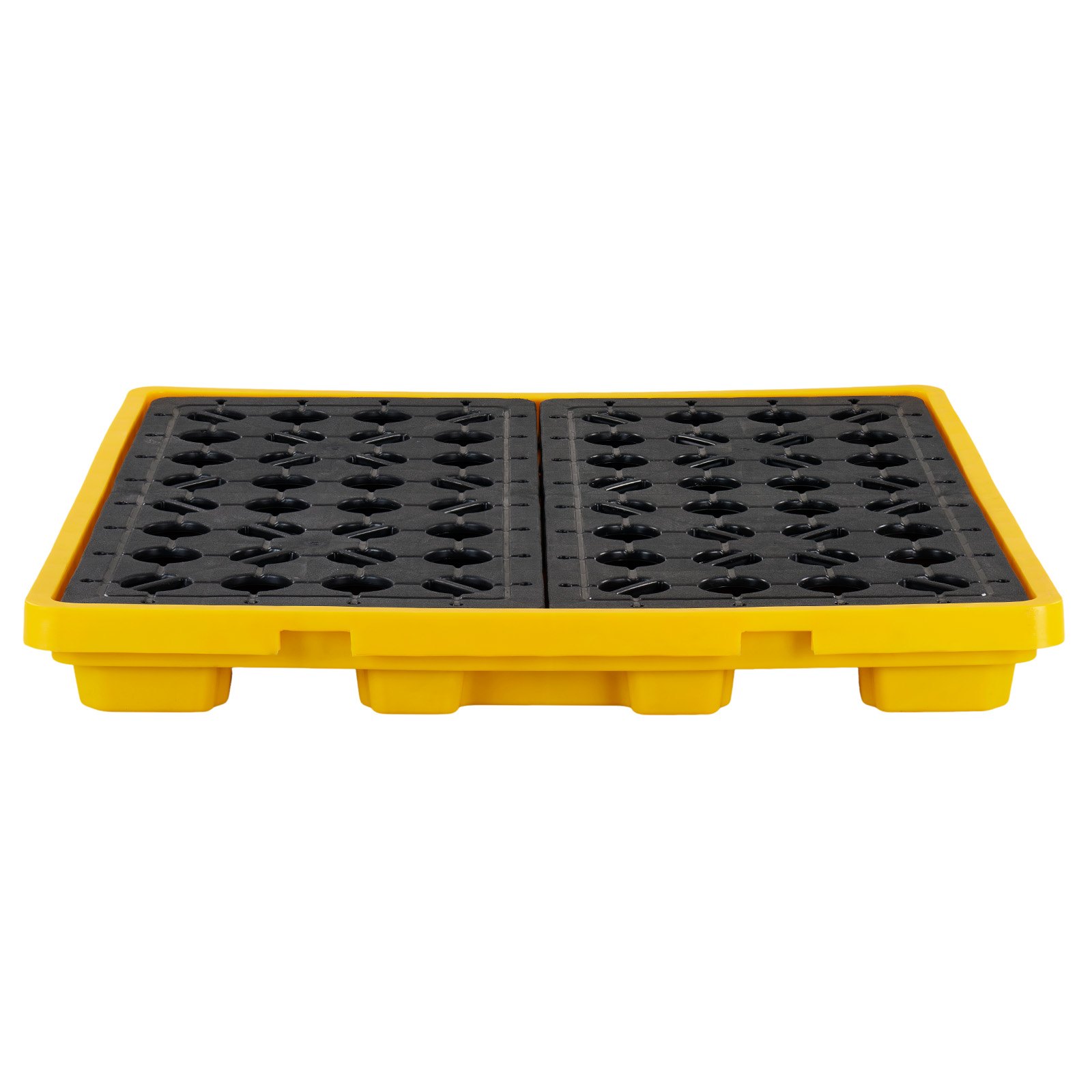 VEVOR 4-Drum Spill Containment Pallet 117 L Sump, 4000 kg Load, HDPE Modular Platform with Drain 1305x1280x150 mm Yellow — изображение 10