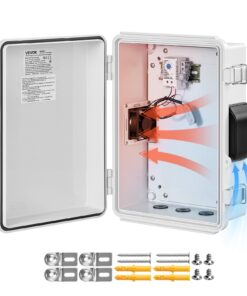 VEVOR IP65 Outdoor ABS Electrical Junction Box with Thermostat
