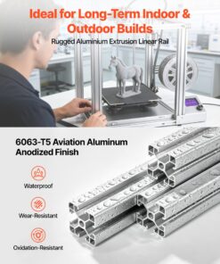 6063-T5 Anodized Linear Rail Set for 3D Printer
