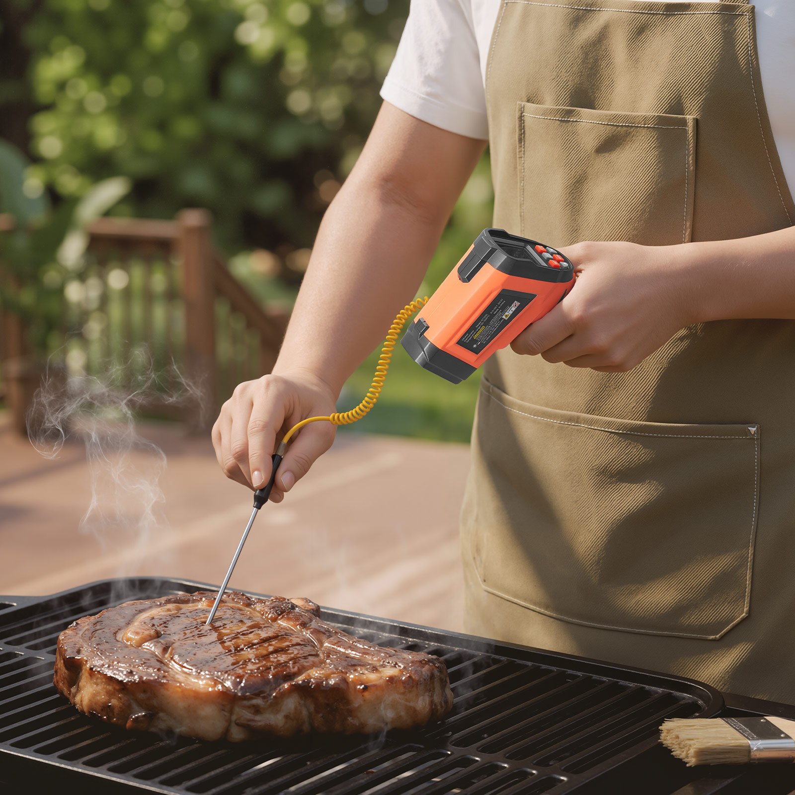 VEVOR Dual Laser Infrared Thermometer -30–1200°C with K-Type Thermocouple, Non-Contact IR Temperature Gun for Cooking and Industrial Use - Image 8