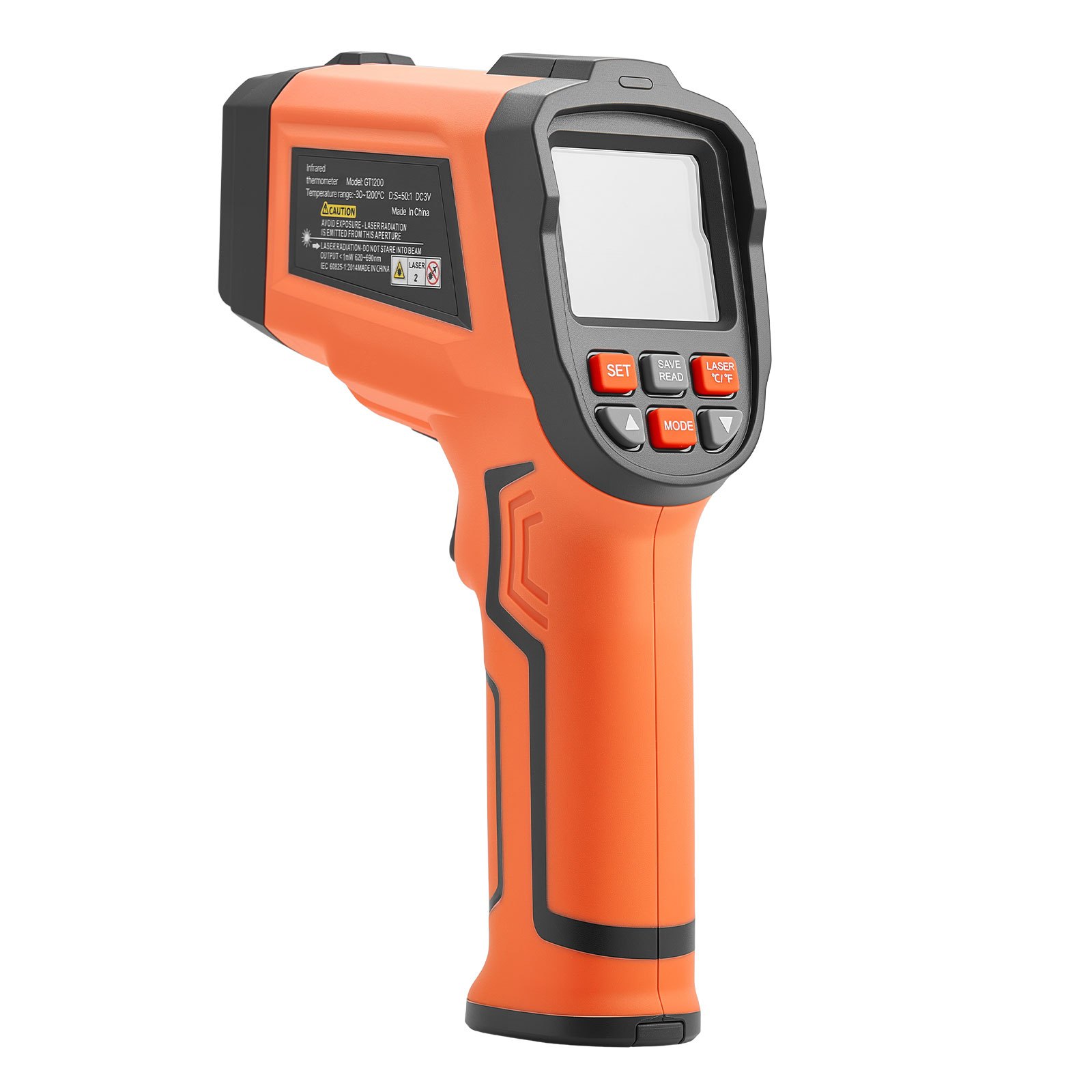 VEVOR Dual Laser Infrared Thermometer -30–1600°C with K-Type Probe, 50:1, Non-Contact IR Temperature Gun for Industry & Cooking - Image 9