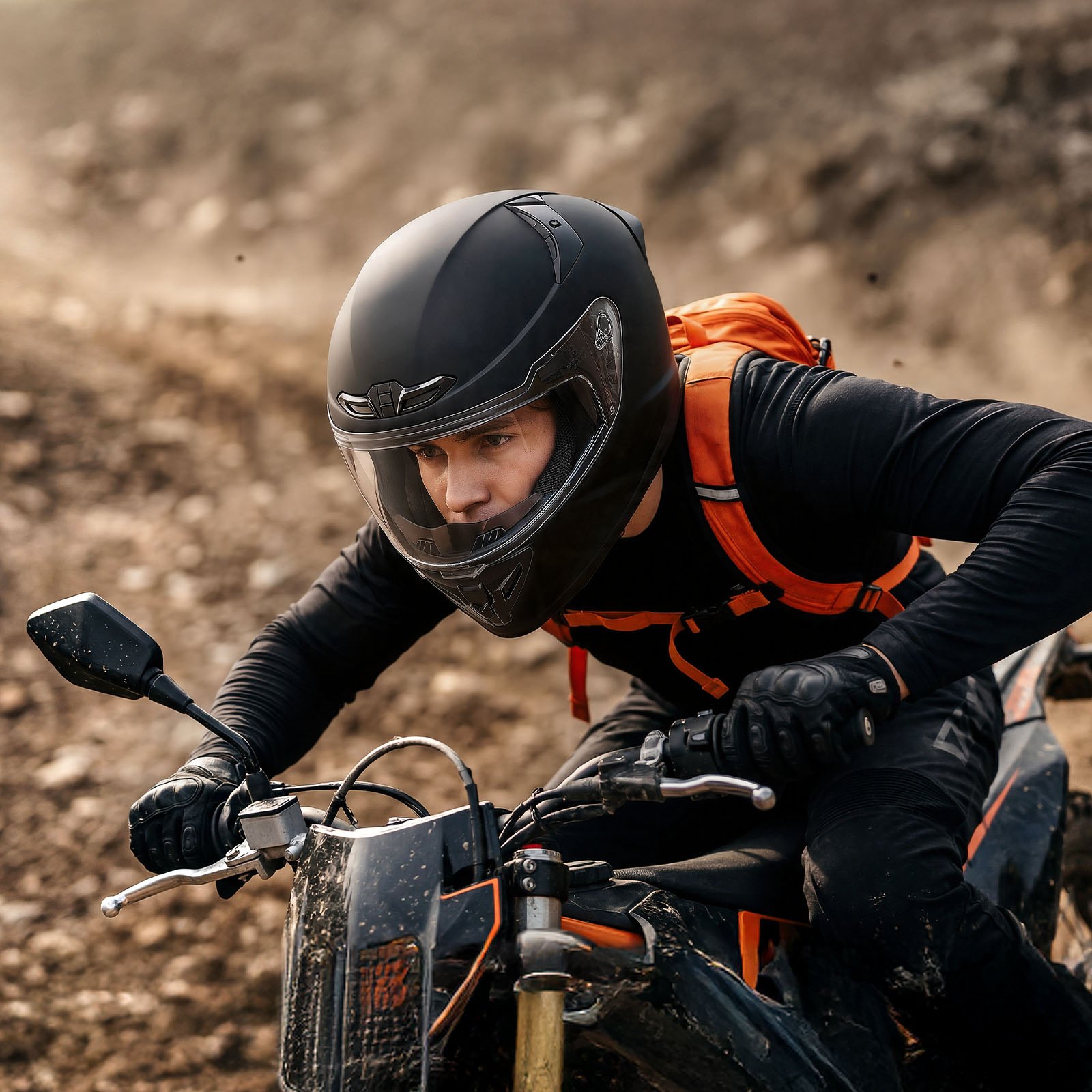 VEVOR Full Face Motorcycle Helmet L, ABS, Clear Visor, Ventilated, Bluetooth Ready, DOT & ECE Approved for Men and Women — изображение 8