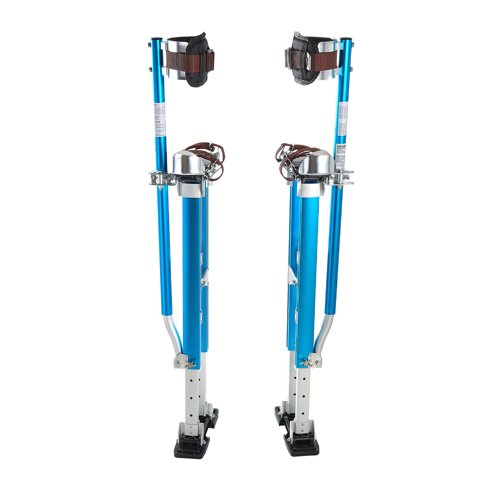 VEVOR Adjustable Drywall Stilts 61.5–102.3 cm, Aluminum, 103 kg Load, Non-Slip Feet, Dual Spring Shock Absorption, Blue - Зображення 9