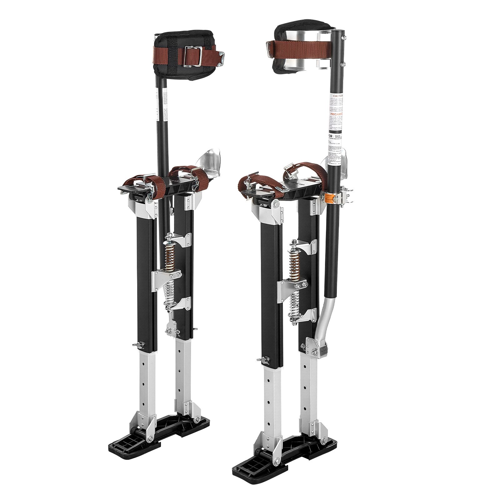 VEVOR Adjustable Drywall Stilts 48.5–79 cm, Aluminum, 103 kg Load, Non-Slip Feet, Dual Springs, Comfortable Leg Straps, Black - Зображення 12