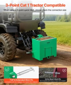0.09 m³ Steel Weight Box with 55 mm Hitch Receiver & Sliding Door