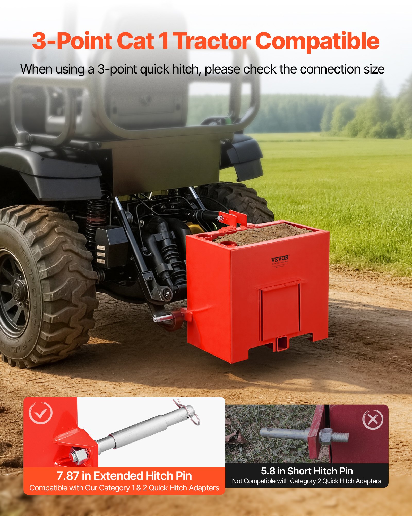 0.09 m³ Steel Weight Box with 55 mm Hitch Receiver and Sliding Door