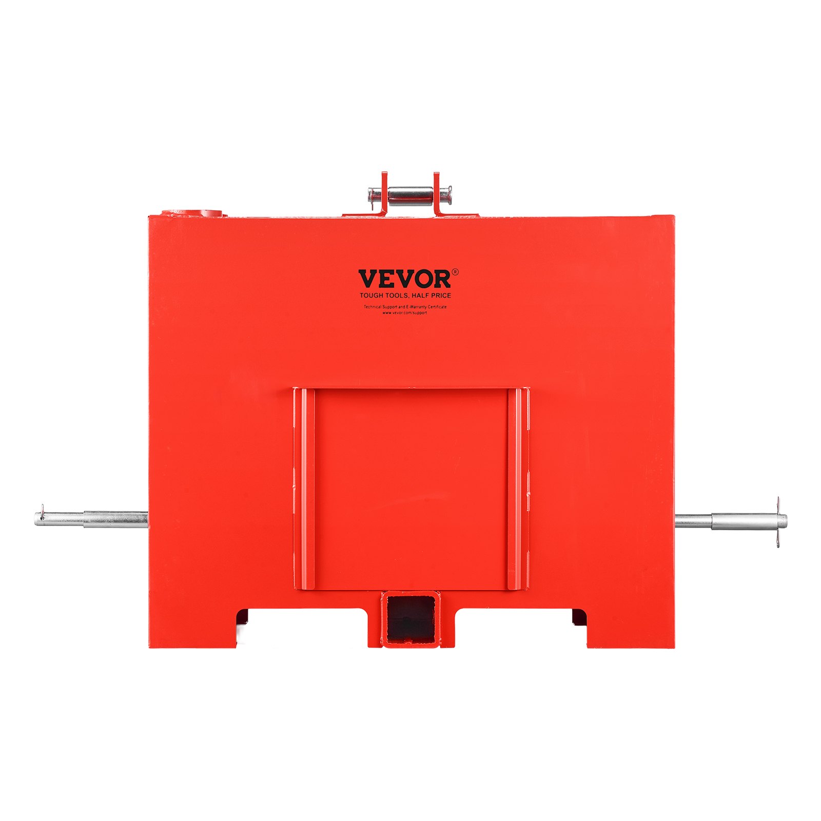 VEVOR 3-Point Cat 1 Tractor Ballast Box 363 kg Capacity, 0.09 m³ Steel Weight Box with 55 mm Hitch Receiver and Sliding Door, Red — изображение 12