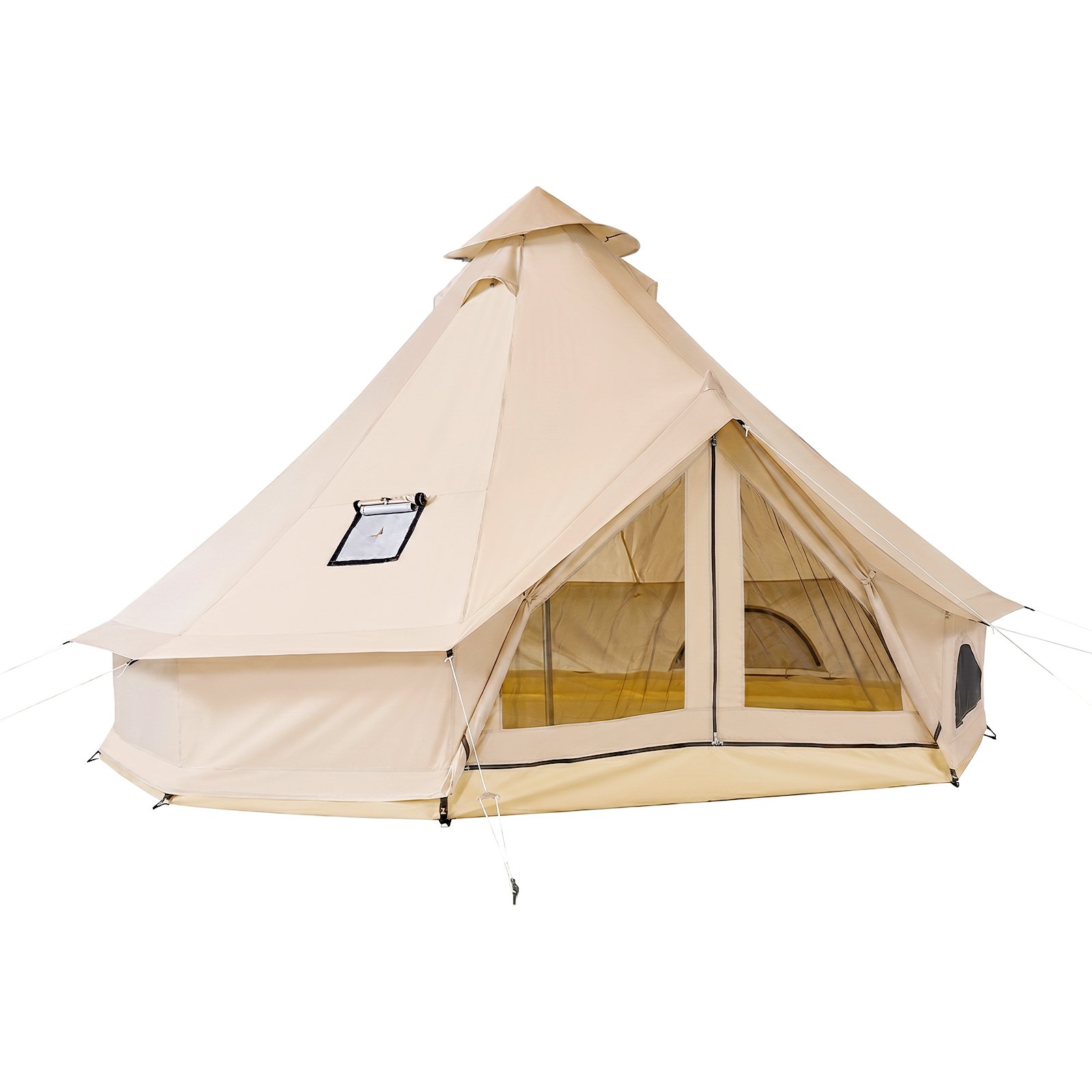 VEVOR 4 m Oxford Bell Yurt Tent with Stove Jack, Waterproof 4‑Person All‑Season Camping & Glamping Tent with Detachable Floor — изображение 10