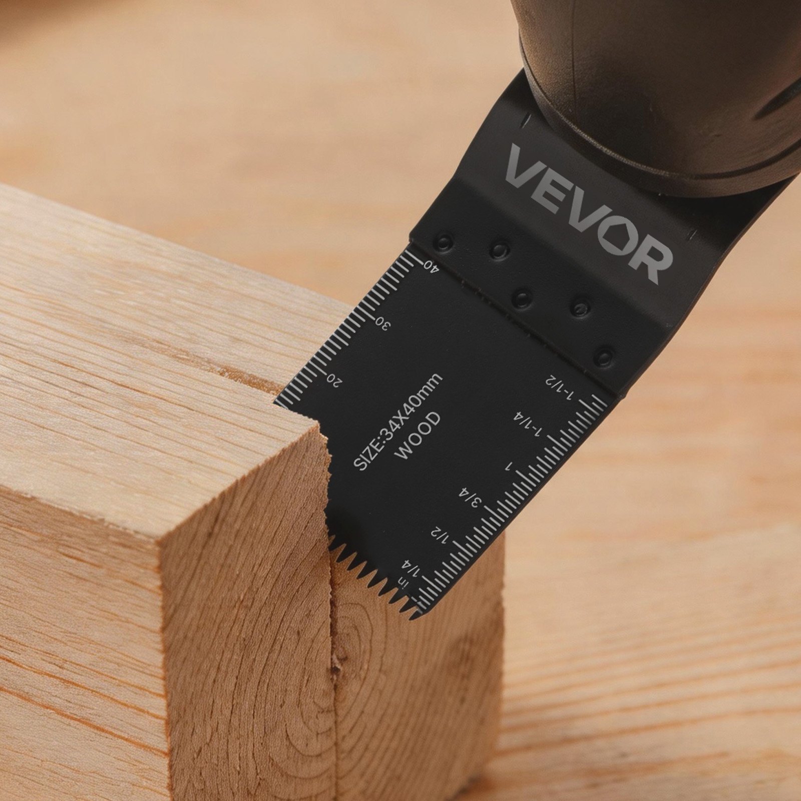 VEVOR 160-Piece Oscillating Multi Tool Blades & Sanding Kit, 36 Universal Saw Blades, Scrapers, 40/80 mm Pads & 120 Grit Sandpapers — изображение 8