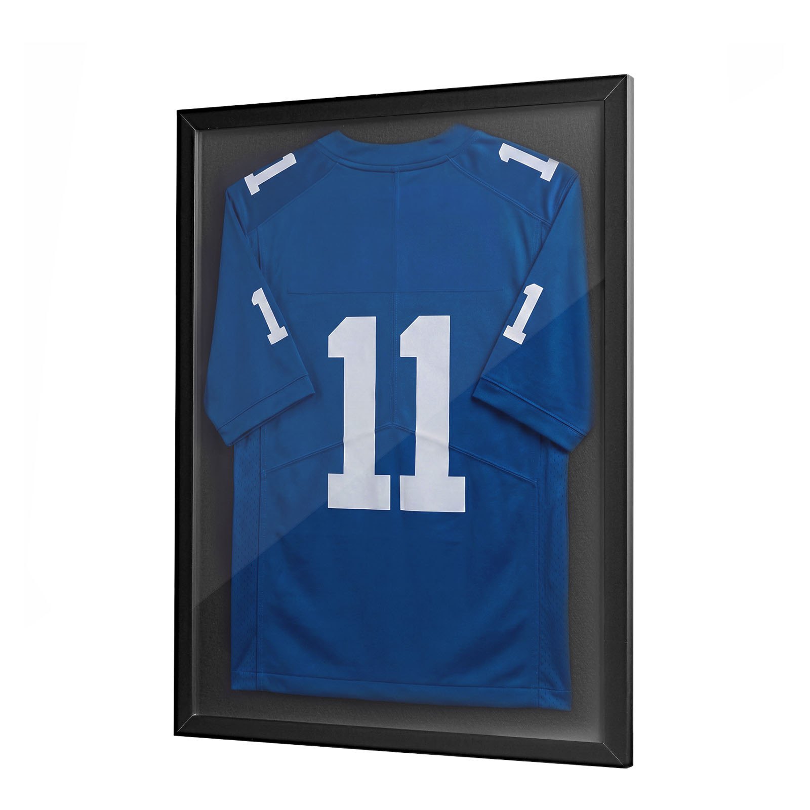 VEVOR Jersey Frame Display Case 80 x 60 cm, Wooden Sports Shirt Shadow Box with UV-Protective Panel and Hanger, Black — изображение 9