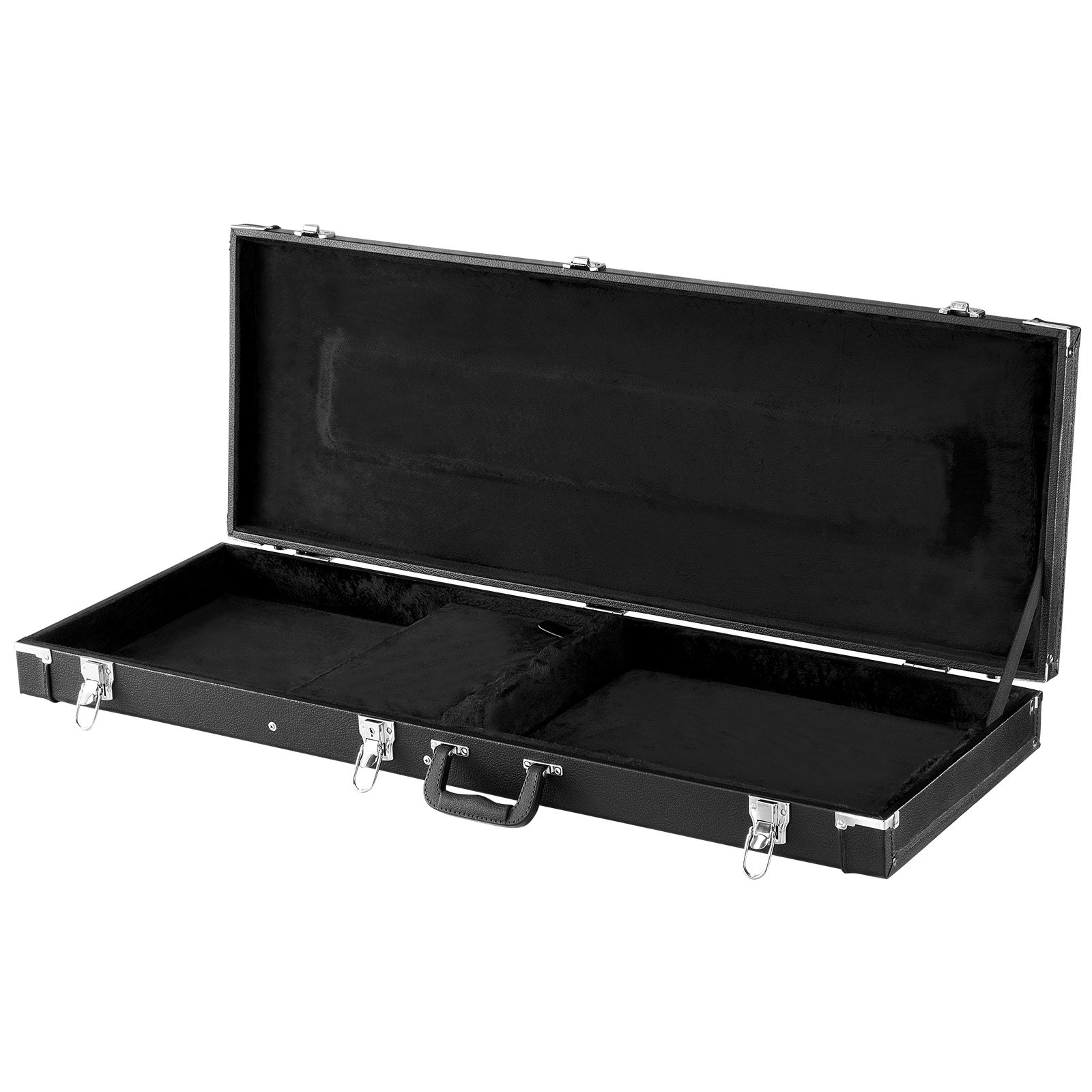VEVOR Electric Guitar Hard Case 1050 mm, Rectangular Wooden Hard-Shell with Lock, Padding & Compartment for 99 cm Tele/ST Guitars, Black — изображение 11