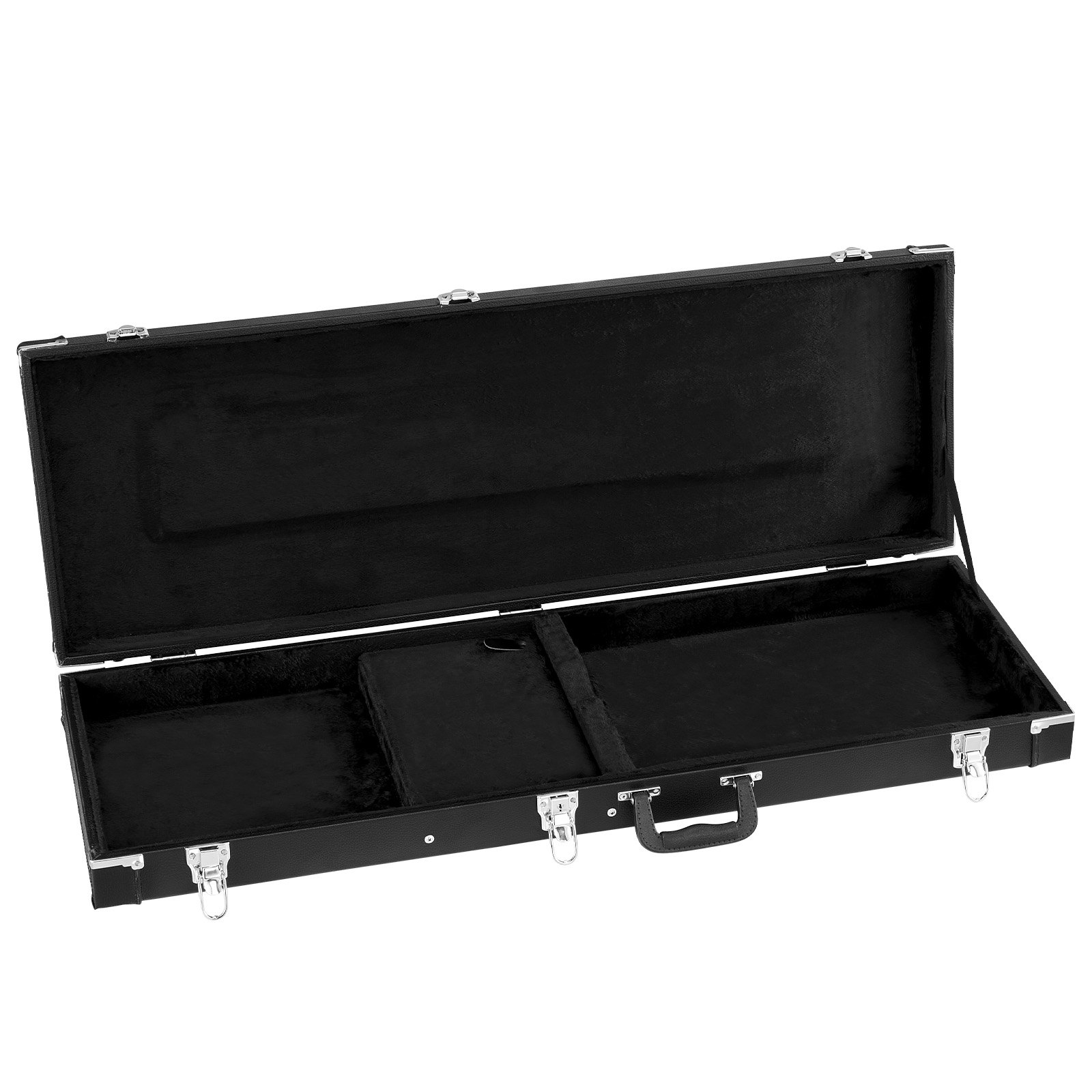 VEVOR Electric Guitar Hard Case 1050 mm, Rectangular Wooden Hard-Shell with Lock, Padding & Compartment for 99 cm Tele/ST Guitars, Black — изображение 12