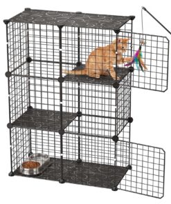 3-ярусная крытая клетка для кошек VEVOR 71x36x104 см