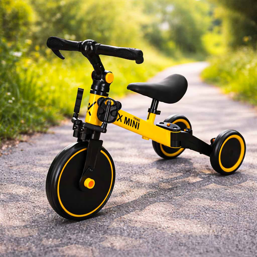 Trike Fix Mini cross-country tricycle 3in1 with pedals yellow
