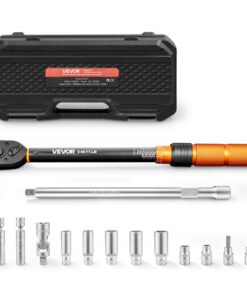 VEVOR 3/8" Drive Click Torque Wrench Set 6.8–61.2 Nm ±3% with Spark Plug Sockets