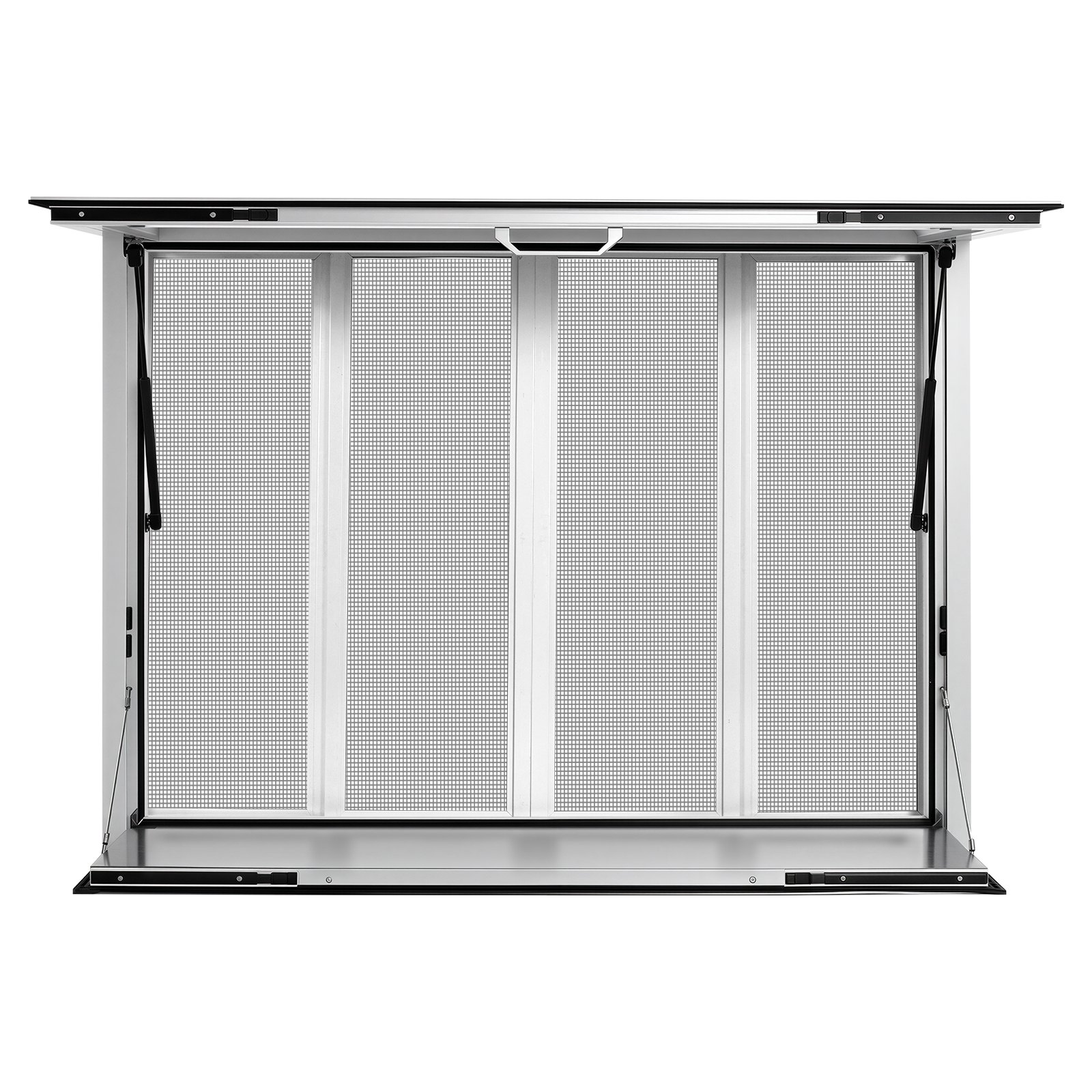 VEVOR 1220x915 mm Aluminum Concession Service Window with Folding Shelf, 4 Sliding Screen Windows, Lock, 85° Awning, Rain-Resistant — изображение 11