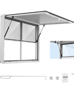 VEVOR 1220x915 mm Aluminum Concession Service Window with Awning