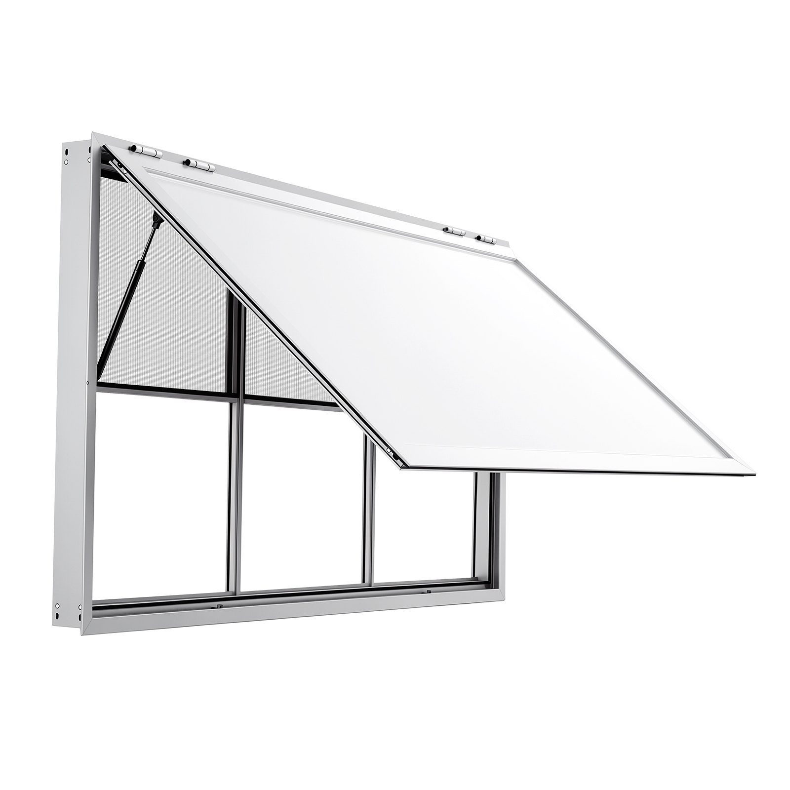 VEVOR 1880x1016 mm Aluminum Concession Service Window for Food Truck, 3 Fixed & 3 Sliding Glass, 85° Awning, Rain-Resistant — изображение 11
