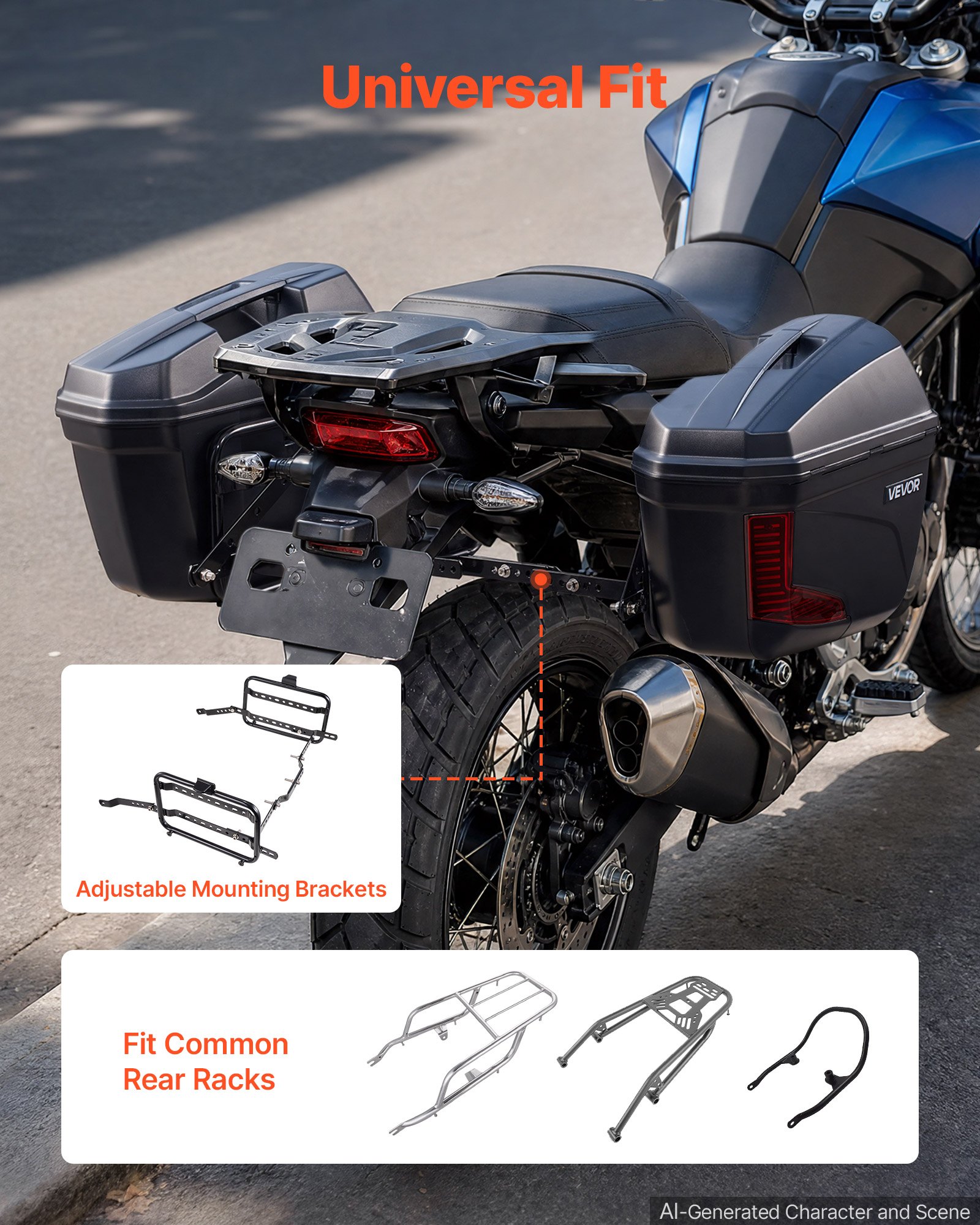 Waterproof Saddle Boxes with Locks & Reflectors