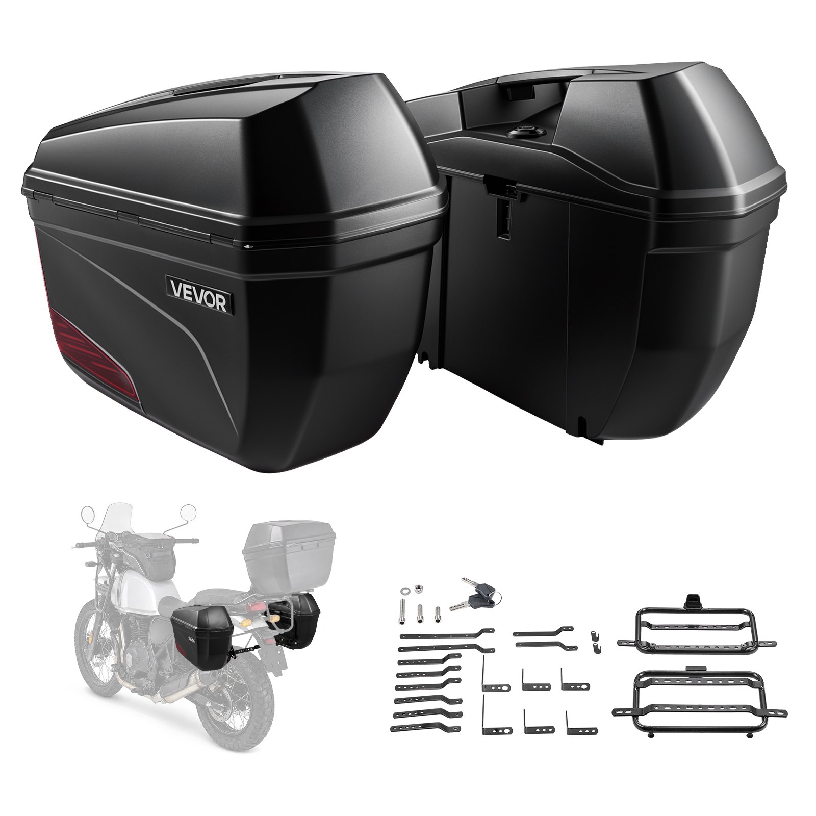 VEVOR 46L (2×23L) Universal ABS Motorcycle Side Cases